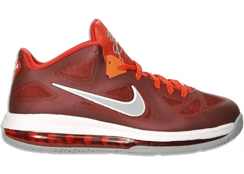 Nike LeBron 9 Low Cherry 510811-600 Men’s Size 11 Basketball Shoes Red Grey - Picture 1 of 7
